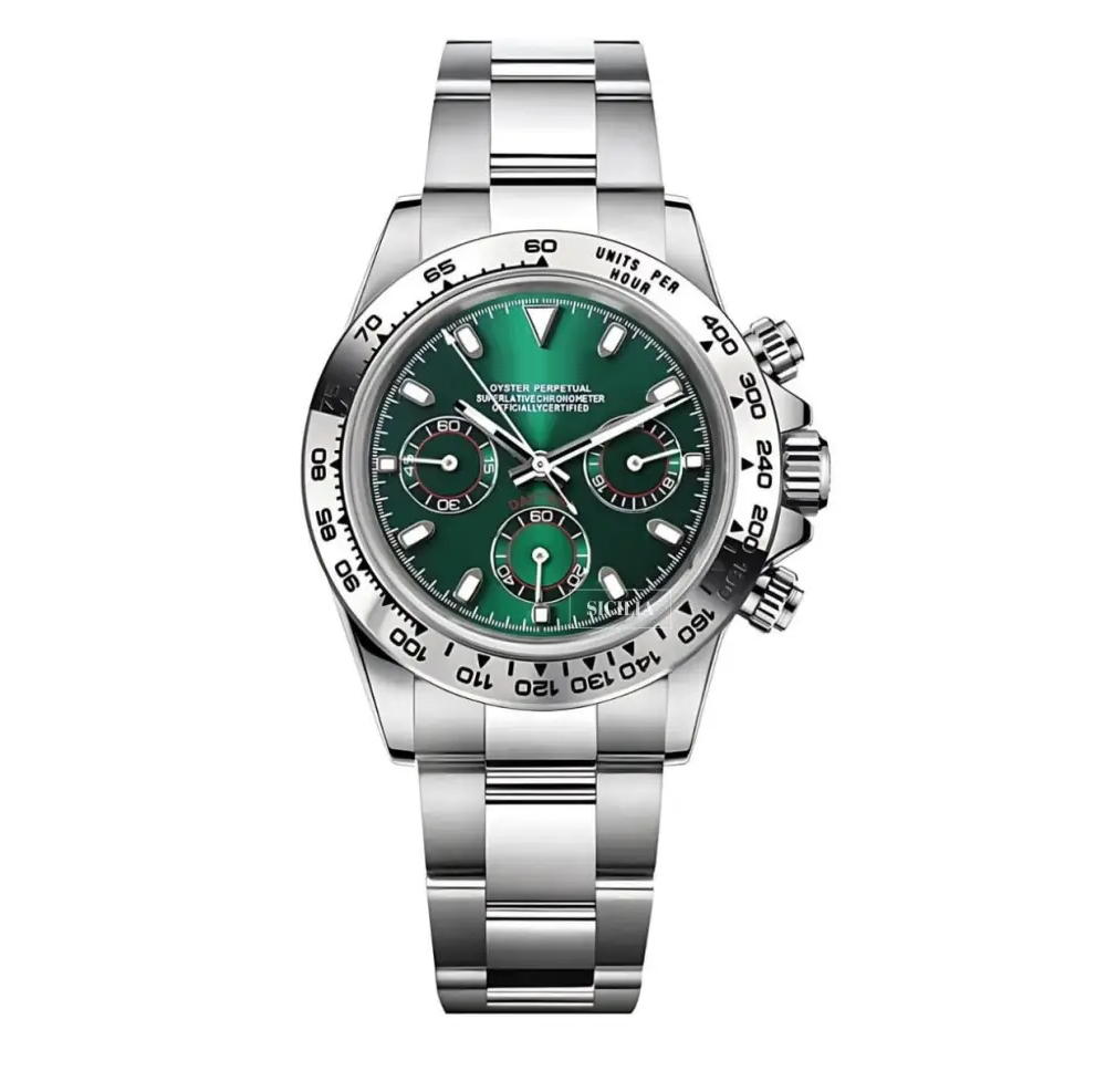 Seiko Mod "Silver & Green" Daytona