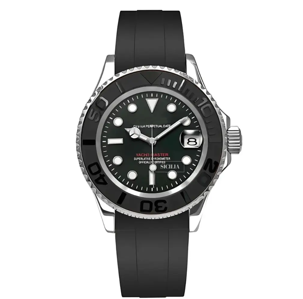 Seiko Mod "Black & Silver" Yacht Master