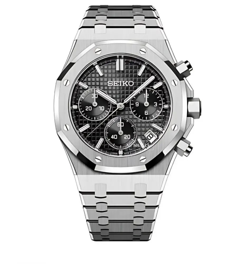 Seiko Mod "Black" Royal Oak Chronograph - Sicilia Watch Mods