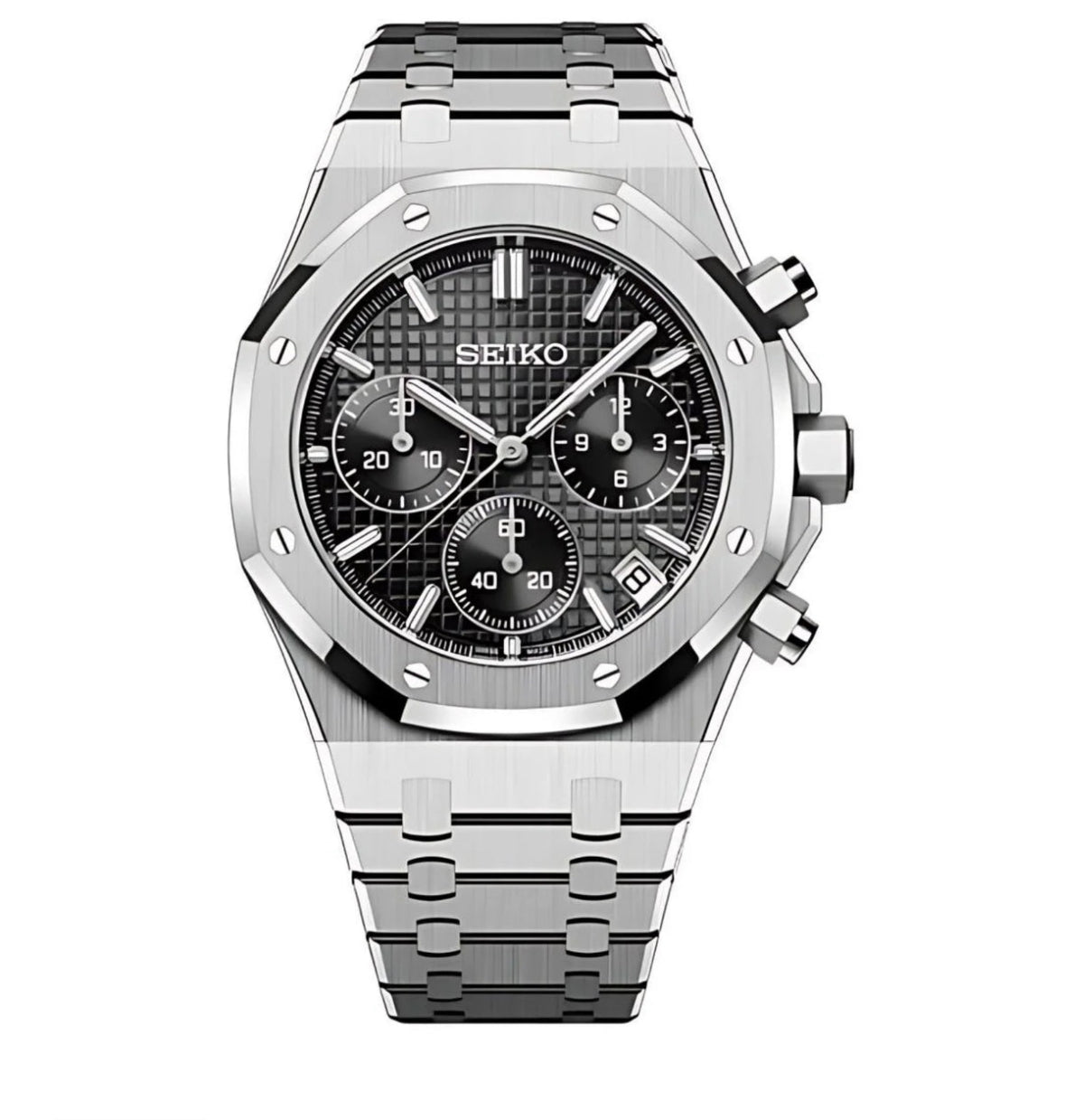 Seiko Mod "Black" Royal Oak Chronograph - Sicilia Watch Mods