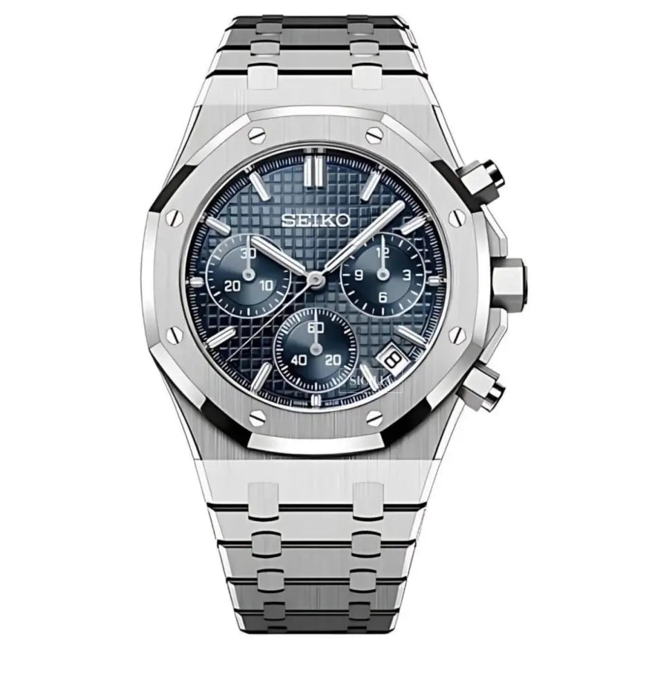 Seiko Mod "Blue" Royal Oak Chronograph - Sicilia Watch Mods