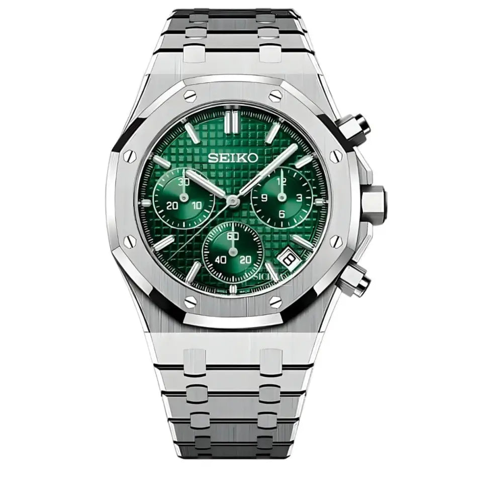Seiko Mod "Green" Royal Oak Chronograph - Sicilia Watch Mods