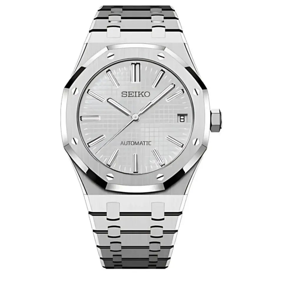 Seiko Mod "White" Royal Oak - Sicilia Watch Mods