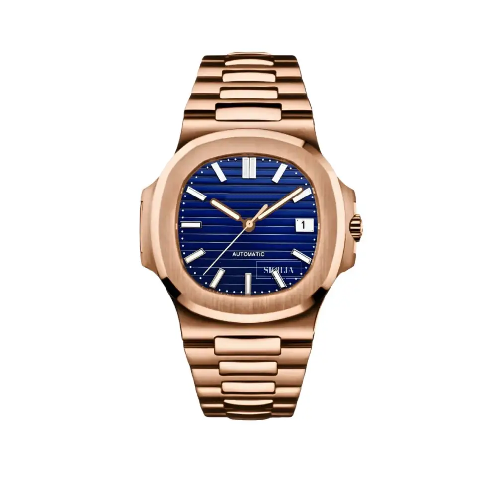 Seiko Mod "Blue Rose Gold" Nautilus